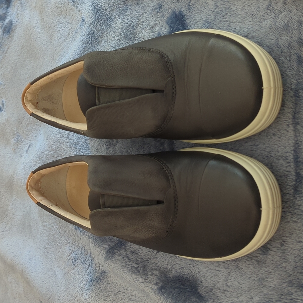 Ecco Soft 7 II Slip On Sneaker Shoes Black Leather Nubuck 43089351160 Womens 10